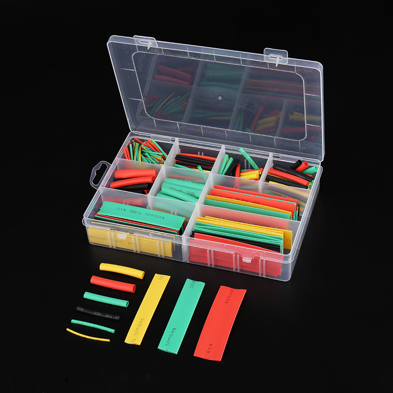 328 PCS boxes with colour insulated thermal infibre protection tube, thermal indentation tube, PVC thermal tube box, 168 g