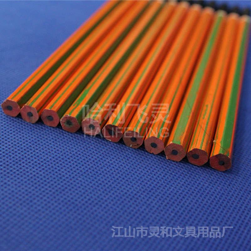 Primary school student hab pencil, hexagonal, torn pencil, wholesale yellow pencil, wooden pencil, torn.