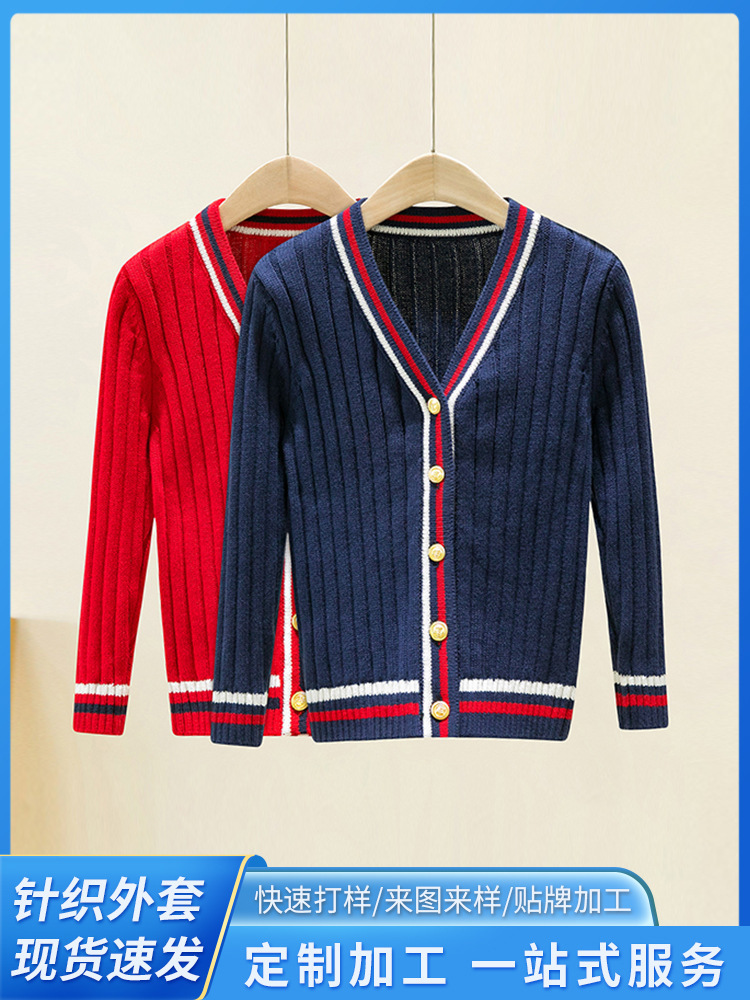 Children's school uniform, spring and autumn school, and English-winded schoolgirls' sweatshirts for children