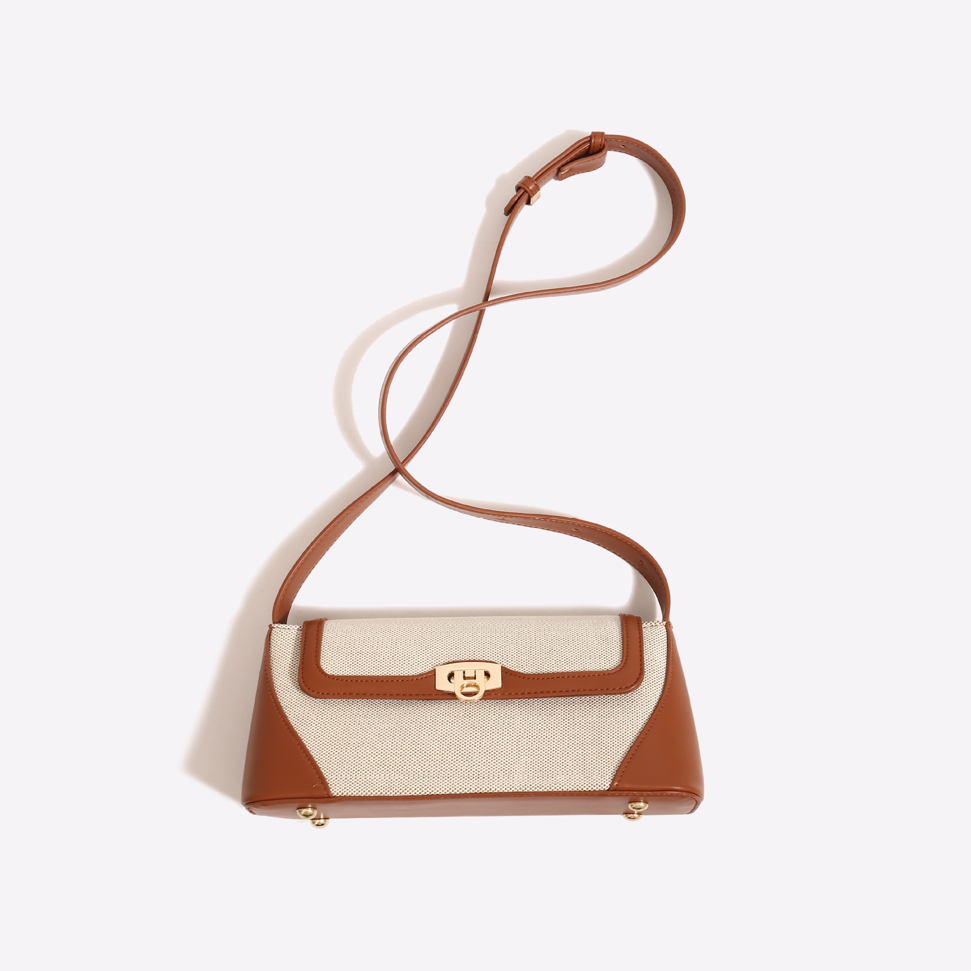 Small buns, female 2024, new autumn winter, lock-and-lock lady, one shoulder, armpit, complication, girl.