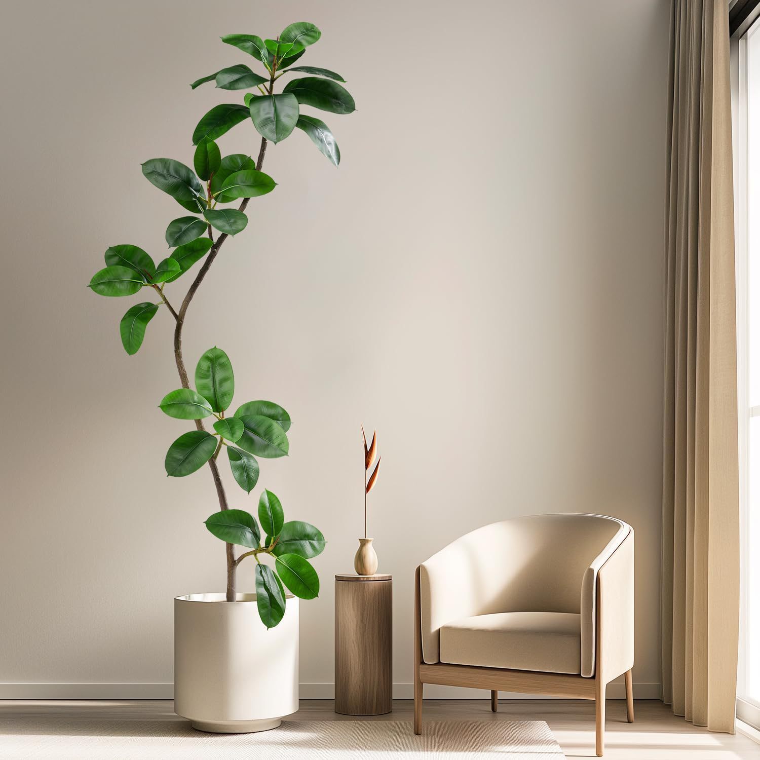 Episode green, high-end light luxurious plant living room interior decorating a pyrotechnic plant.