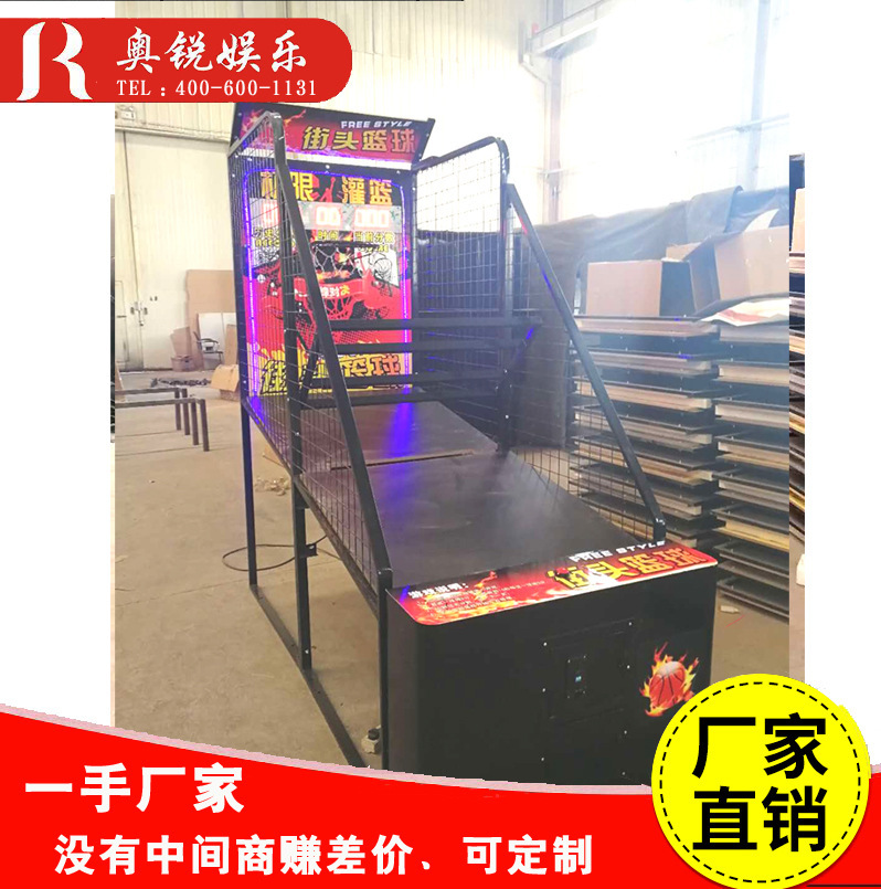 The factory produces a regular basketball machine, upgrades it, automatics, video games.