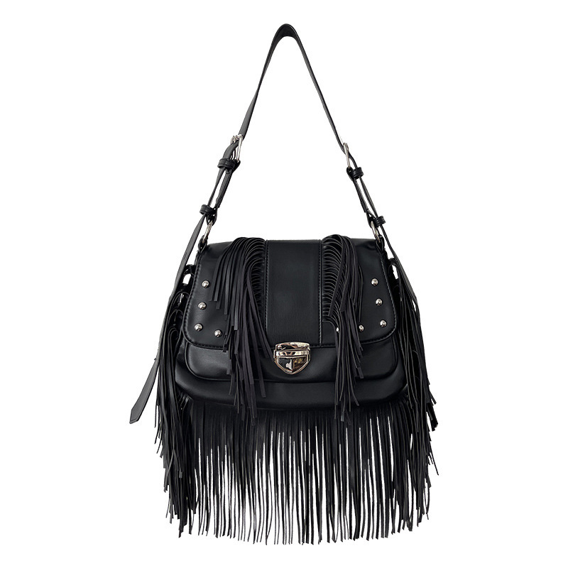 Susie bag girl, 2024 autumn winter cap-and-tock lock-and-tock bag, one shoulder bag