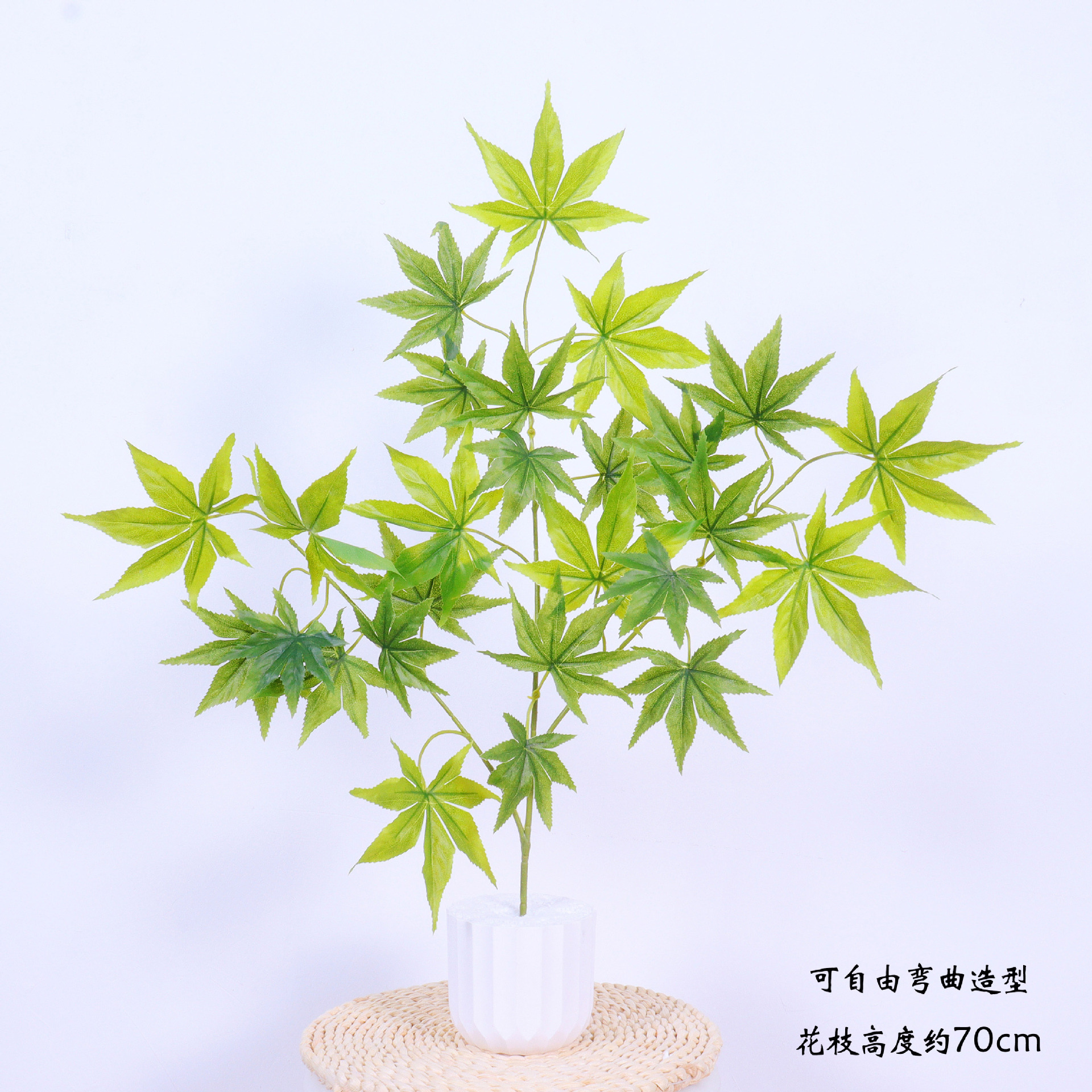 仿真绿植橡皮树小盆栽插花单枝仿生绿植书房书桌客厅餐桌摆件盆栽