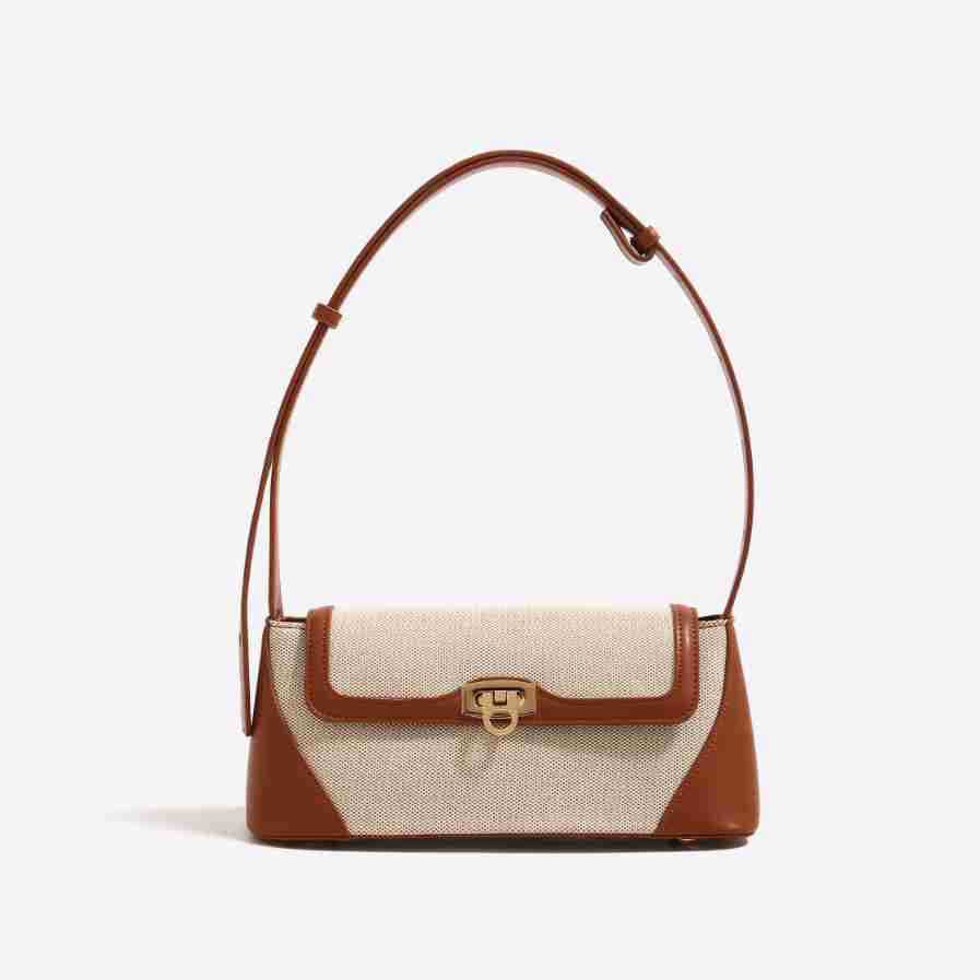 Small buns, female 2024, new autumn winter, lock-and-lock lady, one shoulder, armpit, complication, girl.