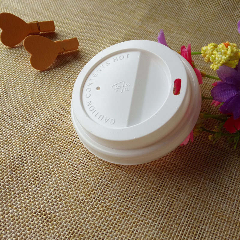 Wholesale 75-caliber plastic cup cap, factory supply, hot cup cap, coffee cup cap.