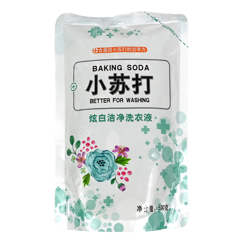 Customizing small soda white laundry liquid with no phosphorus depth clean low-fluorinated laundry liquid 500g/flag factory