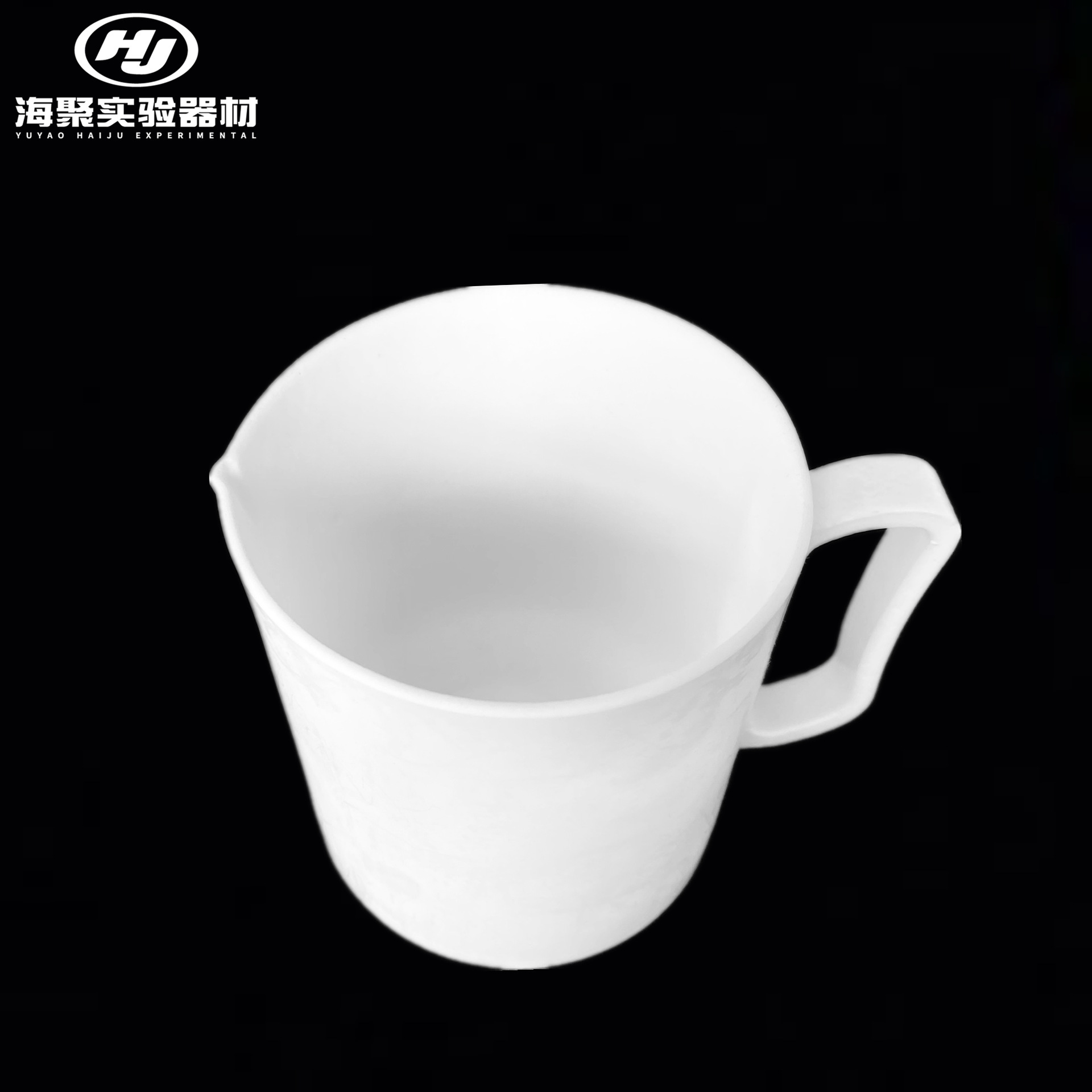 鐵氟龍帶手柄燒杯 聚四氟乙烯PTFE量杯 500ml高溫四氟燒杯