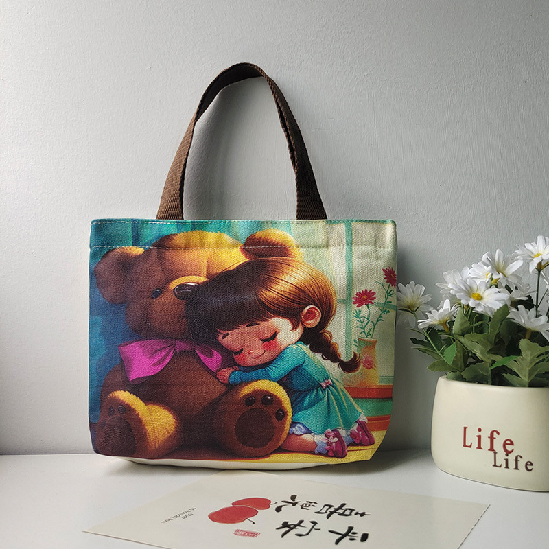 The factory distributes cute little bear rags with handbags, handbags, handbags and pocket keys.