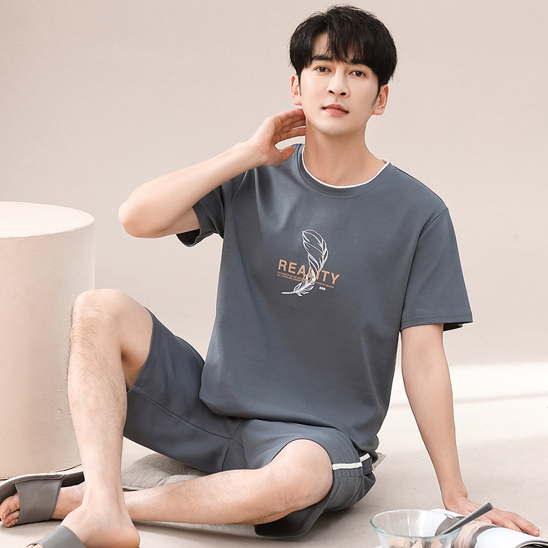 Chất lượng cao, nguyên chất cotton pyjama, quần ngắn mùa hè, sinh viên bông trọn vẹn thoải mái mặc một bộ đồ gia đình