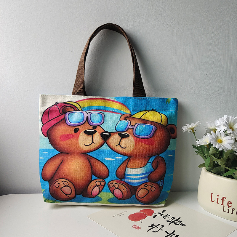 The factory distributes cute little bear rags with handbags, handbags, handbags and pocket keys.