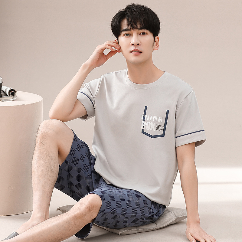 Chất lượng cao, nguyên chất cotton pyjama, quần ngắn mùa hè, sinh viên bông trọn vẹn thoải mái mặc một bộ đồ gia đình