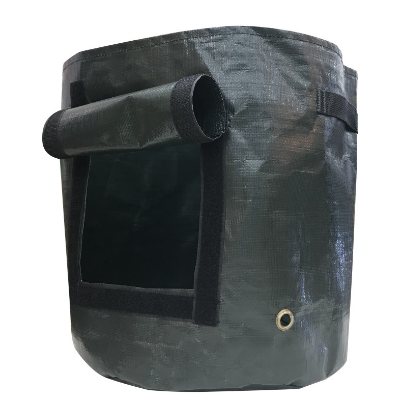 PE Weave hành lý nhà vườn khoai tây trồng trong túi khoai tây, cây khoai tây nghiền trong chậu.