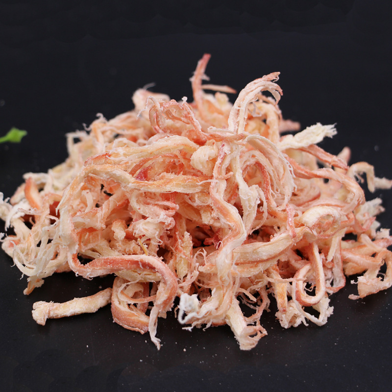 Carbon-cooked squid wire, ready-to-eat, dry seafood, 100 g snacks, promotion.