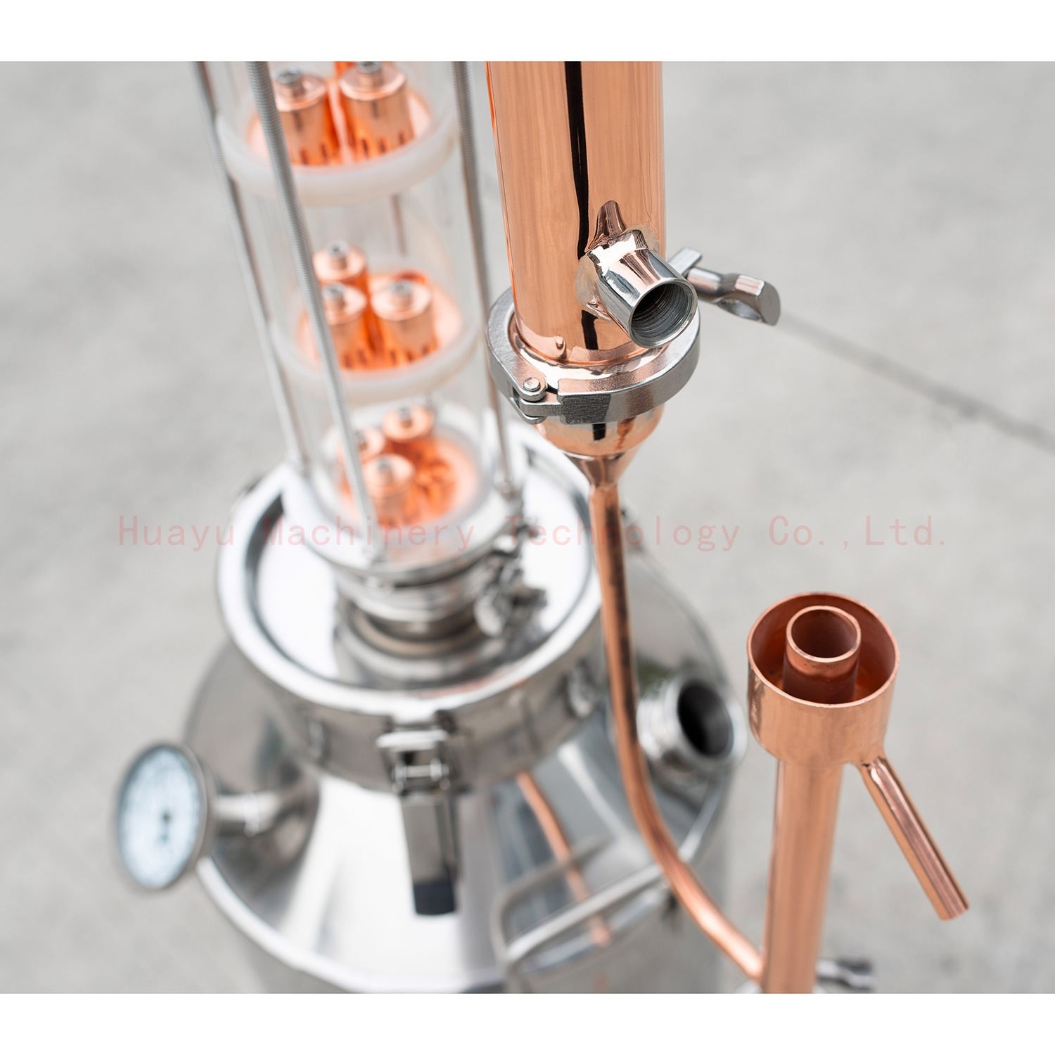 Multi-purpose commercial vodka rum distillator, violet copper distiller brewer