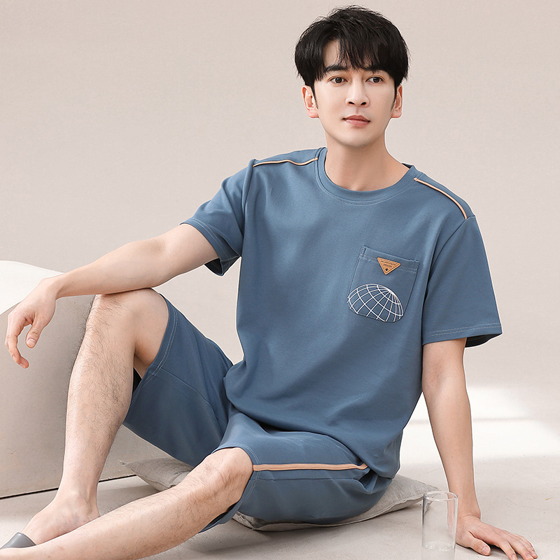 Chất lượng cao, nguyên chất cotton pyjama, quần ngắn mùa hè, sinh viên bông trọn vẹn thoải mái mặc một bộ đồ gia đình