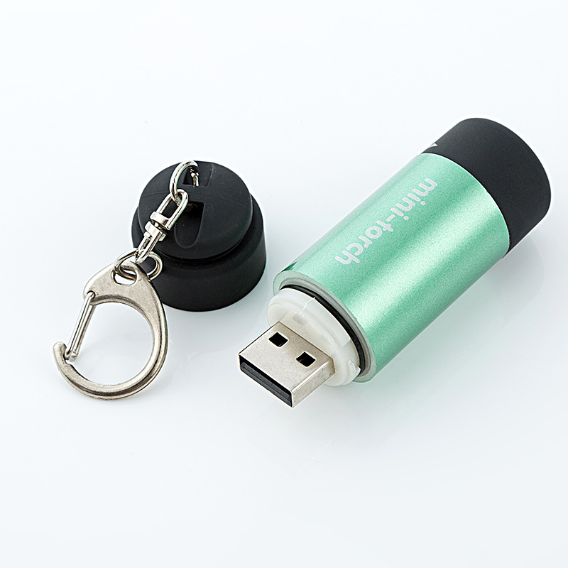 [Cross] Super-lighted Mini U.S.B. Chargeable Pocket Key buttoned to small LED power waterproof flashlights.