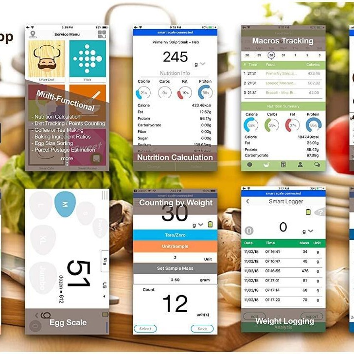 Cân nhà bếp thực phẩm gram, cân dinh dưỡng