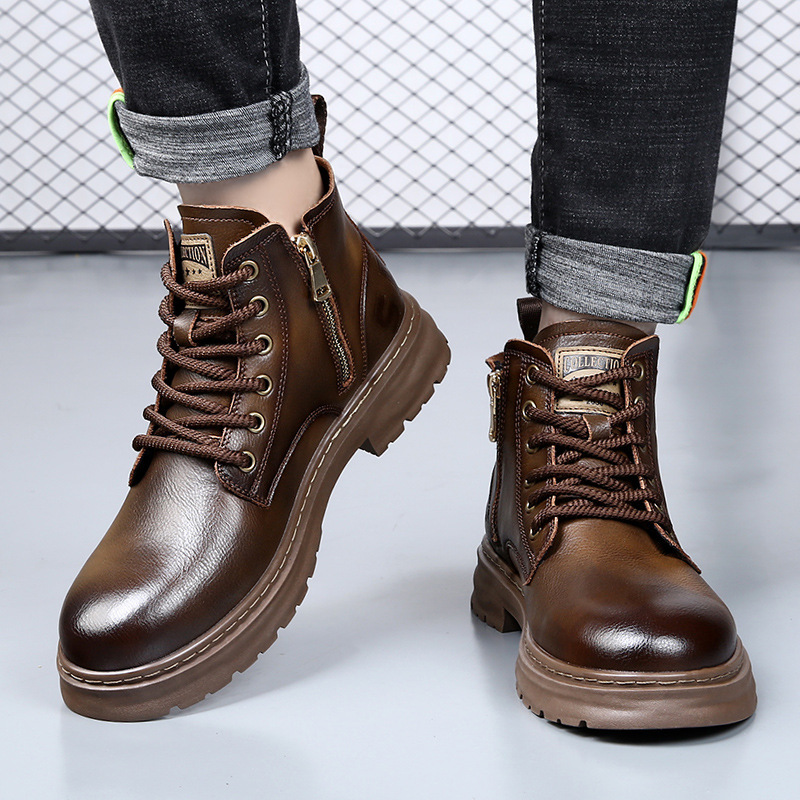 Vào mùa đông năm 2024, của Martin Boots Men Giày da đỏ được cải tạo.