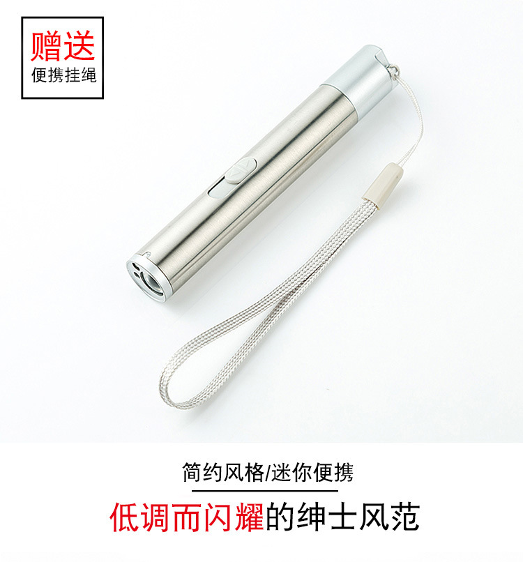 lyd white light little USB charge you with the infrared laser violet flashlight light.