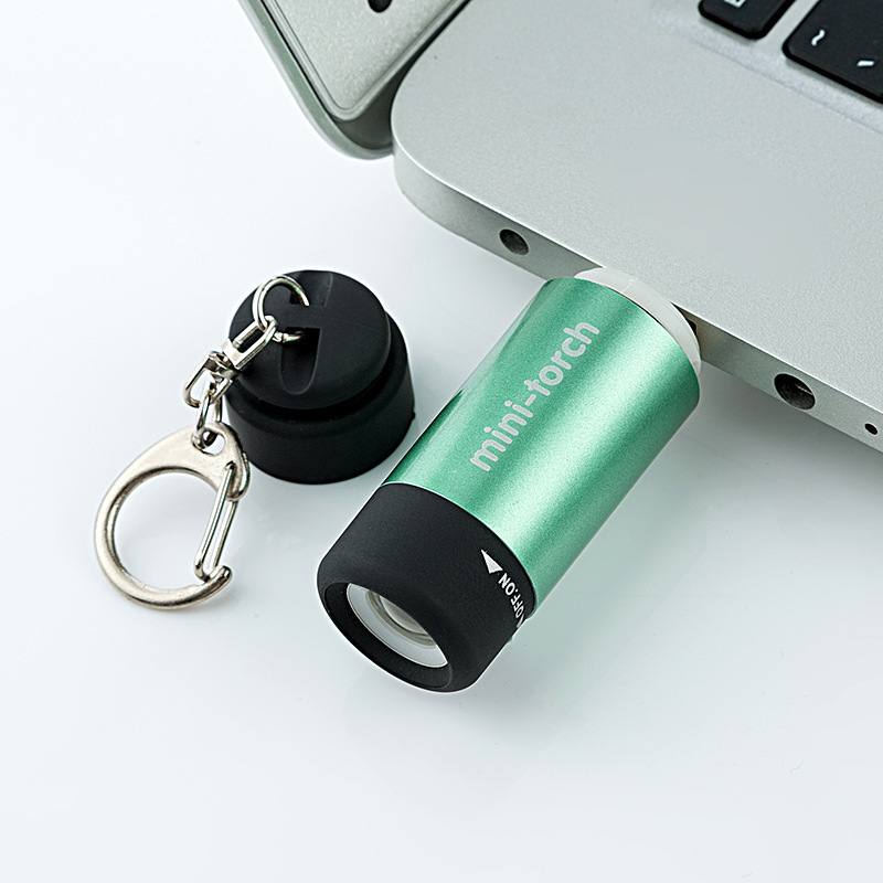 [Cross] Super-lighted Mini U.S.B. Chargeable Pocket Key buttoned to small LED power waterproof flashlights.