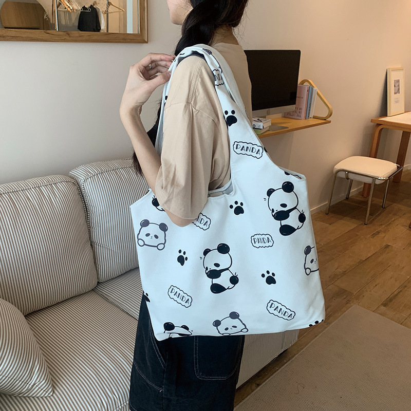 Cartoon vests for young Qing student, one shoulder bag, large-capacity environmental shopping bag, one hair.