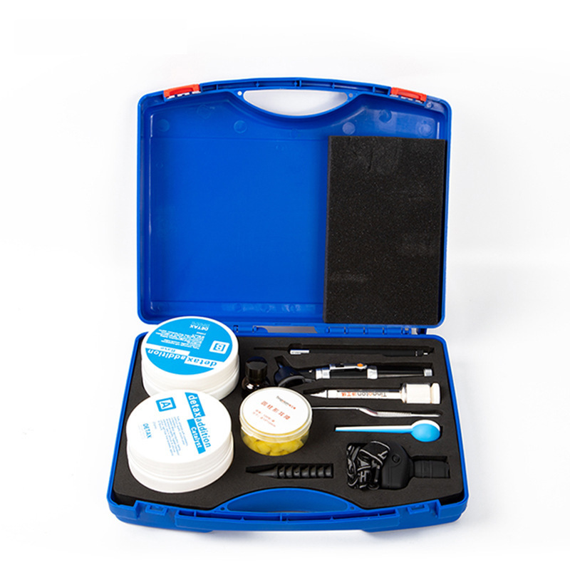 Hearing aid kits with door-to-door service kit for ear-scope examination of ear-wielding ointment