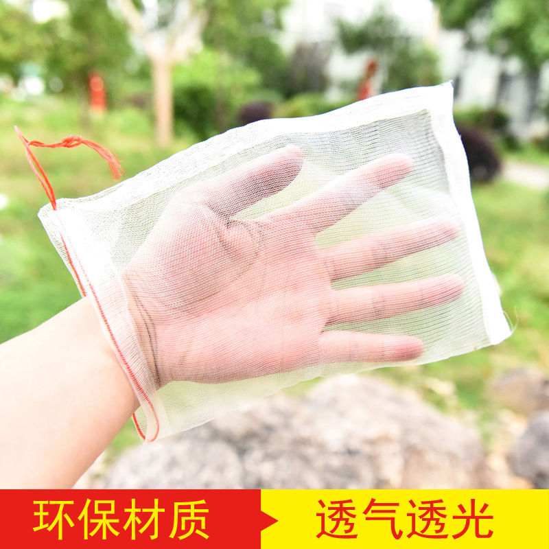Túi lưới Hồng Yonnilong được bọc bằng một túi trái cây và trái cây và một túi sâu bọ chống chim