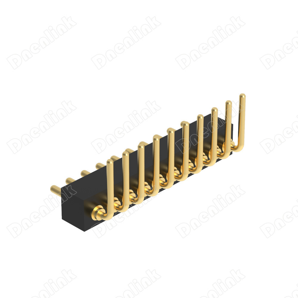 1.27 Spacing pogo pin spring H2.0 single row 90° non-column connector