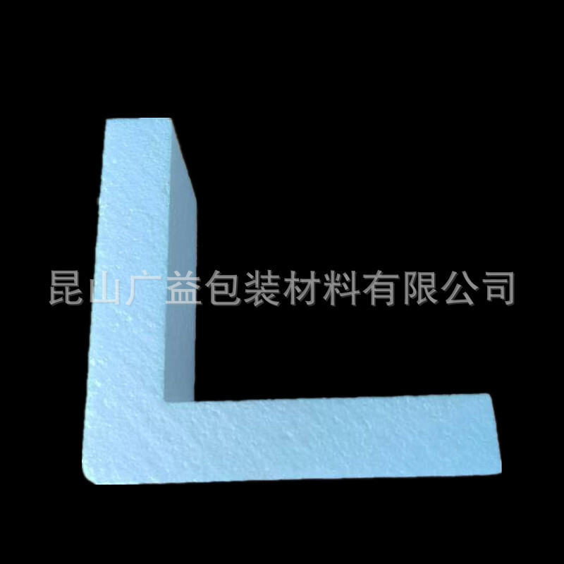 Collapse-proof side-packaging materials for eps-side protection L-hand-angled foam