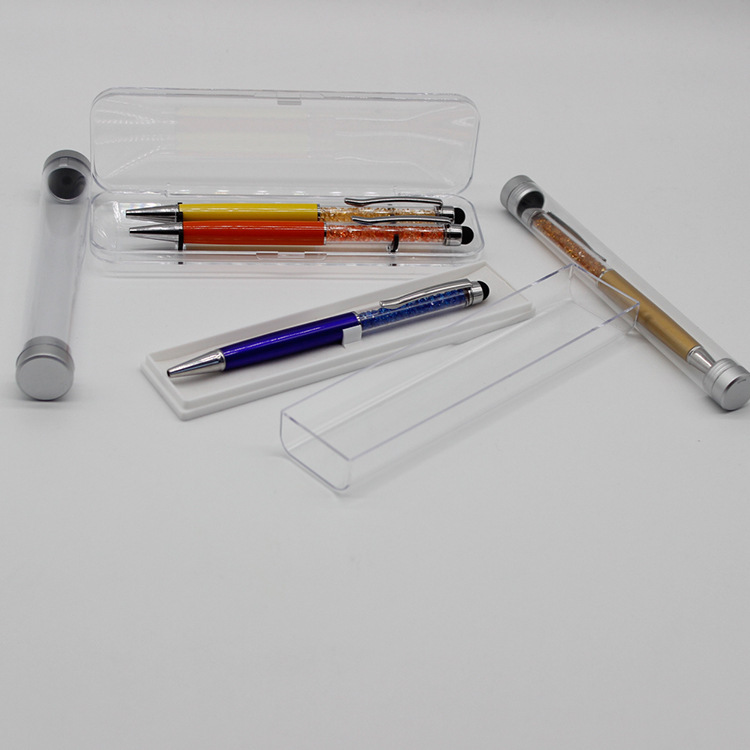 Transparent plastic box, high-end metal pen display box, foreign trade export box.