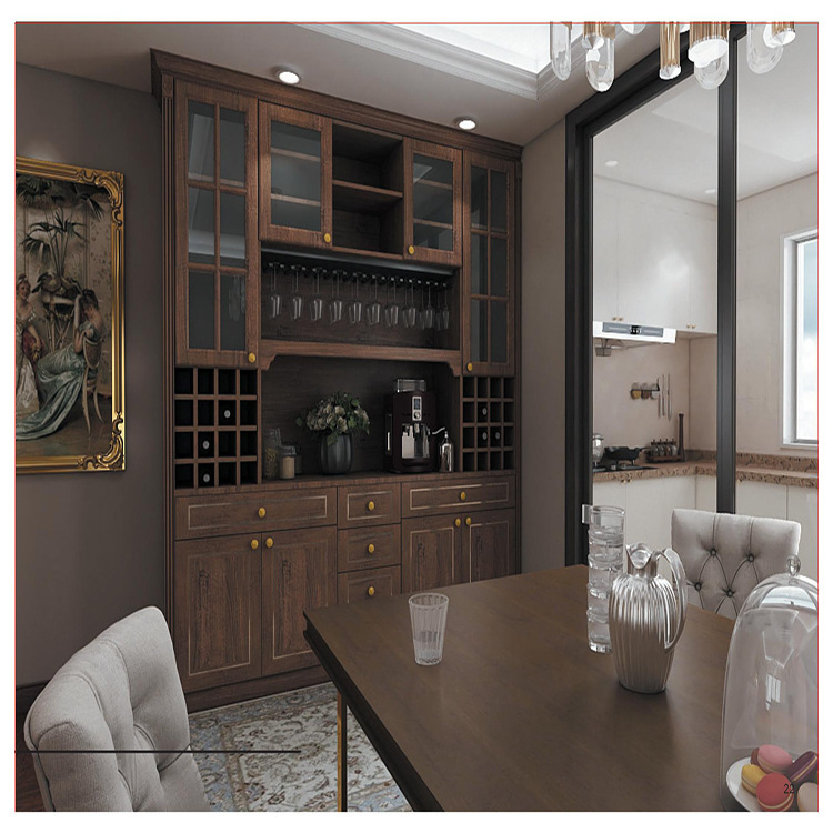 Customized furniture-side storage cabinets, living room combination cupboard cabinets, Chinese dining-side cabinets, American against walls.