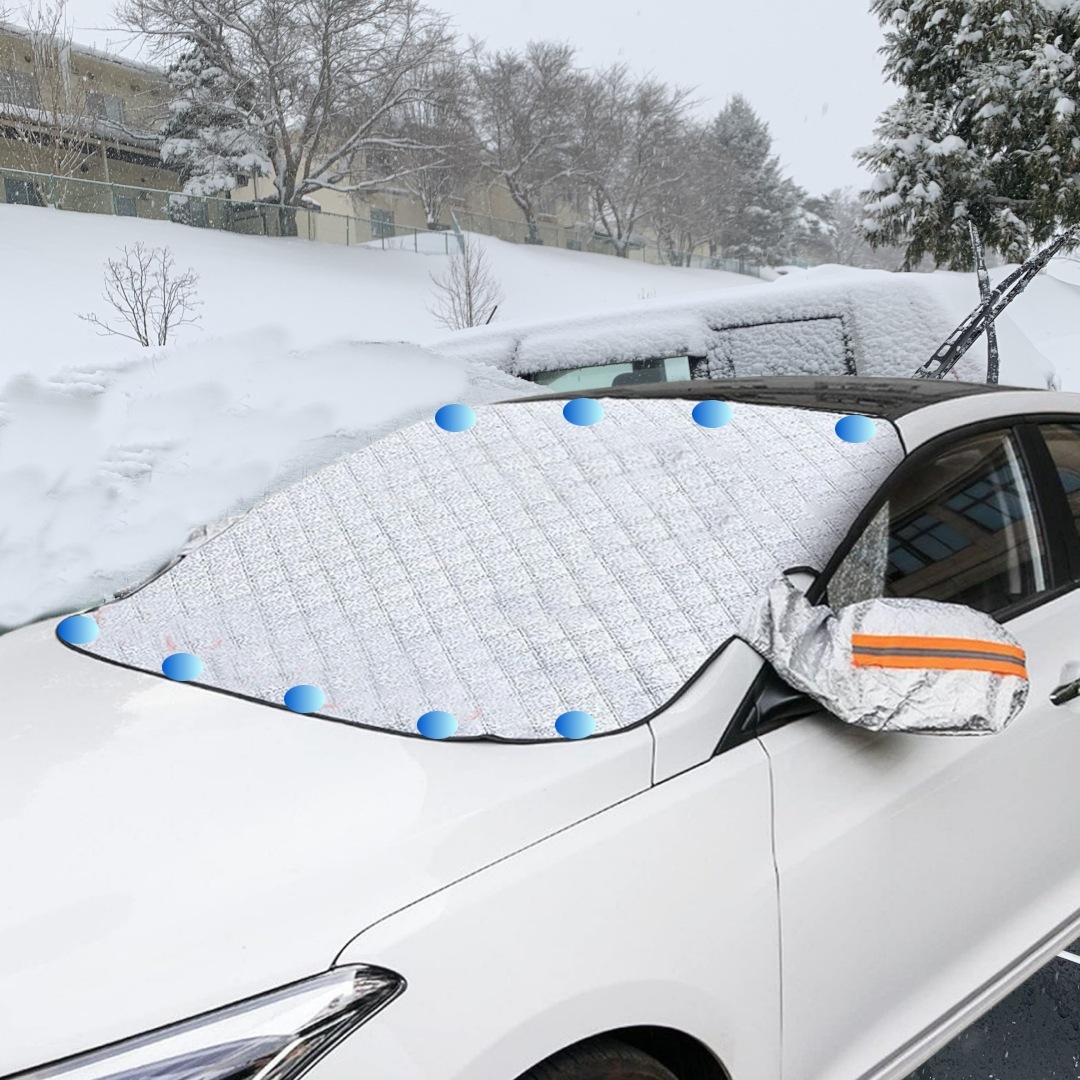 Cross-border vehicle snow cover upgrades nine magnetic snorkels carrying snow against Amazonian cotton-heated winter freezer hoods