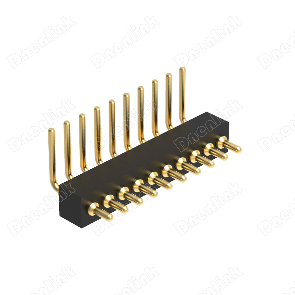 1.27 Spacing pogo pin spring H2.0 single row 90° non-column connector