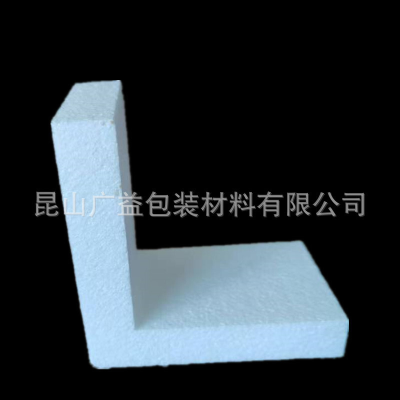 Collapse-proof side-packaging materials for eps-side protection L-hand-angled foam