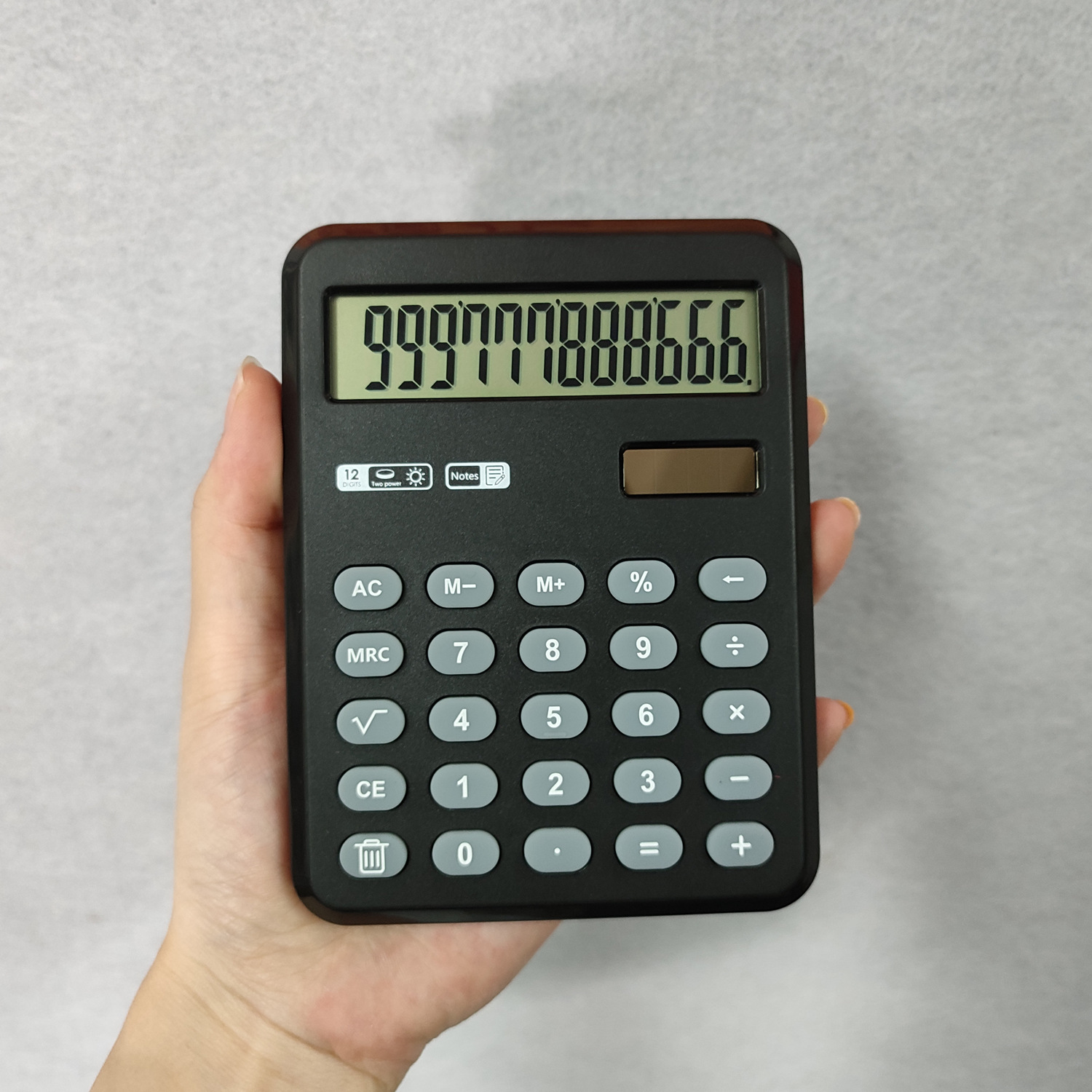 The Solar Handiboard Calculator draws a mini-student to work with the silent notes.