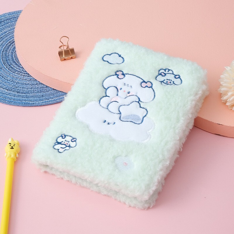 Cross-border cartoons, cute, fluffy, creative notebook, hand-held student stationery diary.