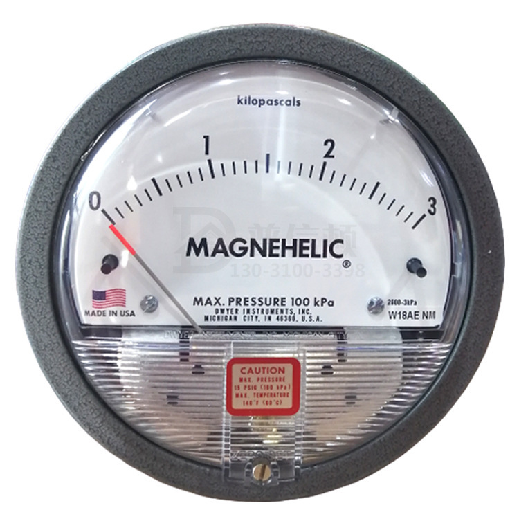 MAGNEHELIC压差计德威尔2000-3kpa压差表除尘设备风压表