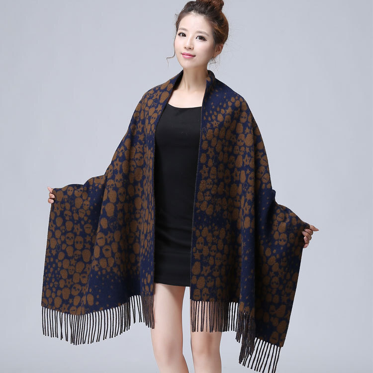 Pure wool is called the thick scarf girl's shawl.