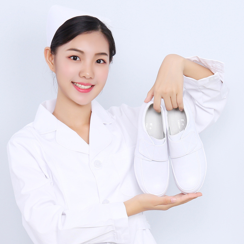 Nurse's White Shoes, Cotton Shoe Basket Hospital. 2022 new Korean winter soft leather.