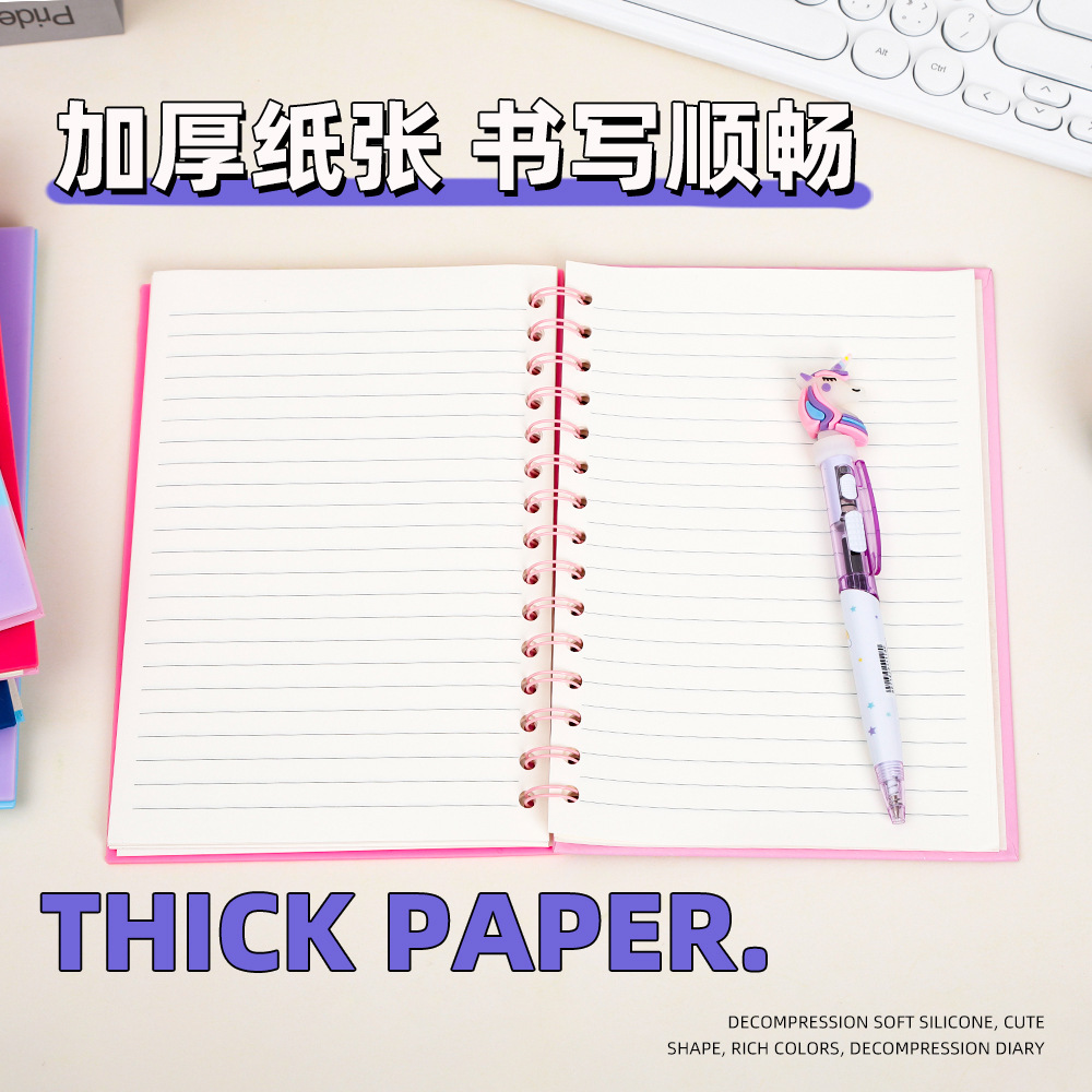 Cross-border creative hand-held DIY silica-coated cartoons distributed by students with cute notebooks