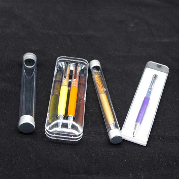 Transparent plastic box, high-end metal pen display box, foreign trade export box.