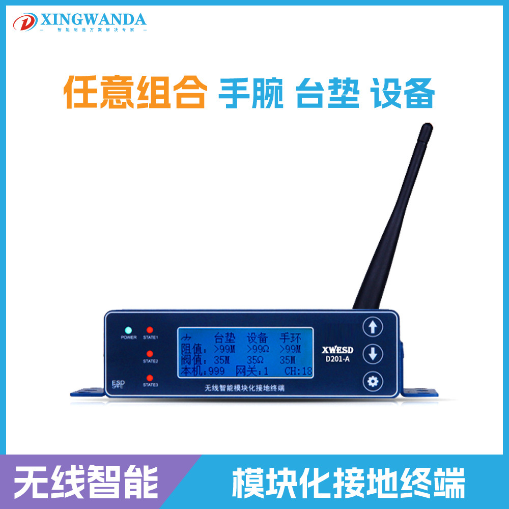 The Xinwanda static radio pads monitor the static rubber-coated ground surveillance, and the wrist is equipped with an electrostatic monitor.