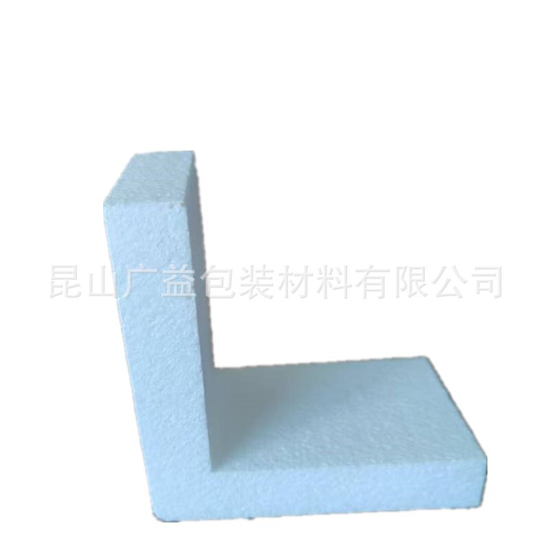 Collapse-proof side-packaging materials for eps-side protection L-hand-angled foam