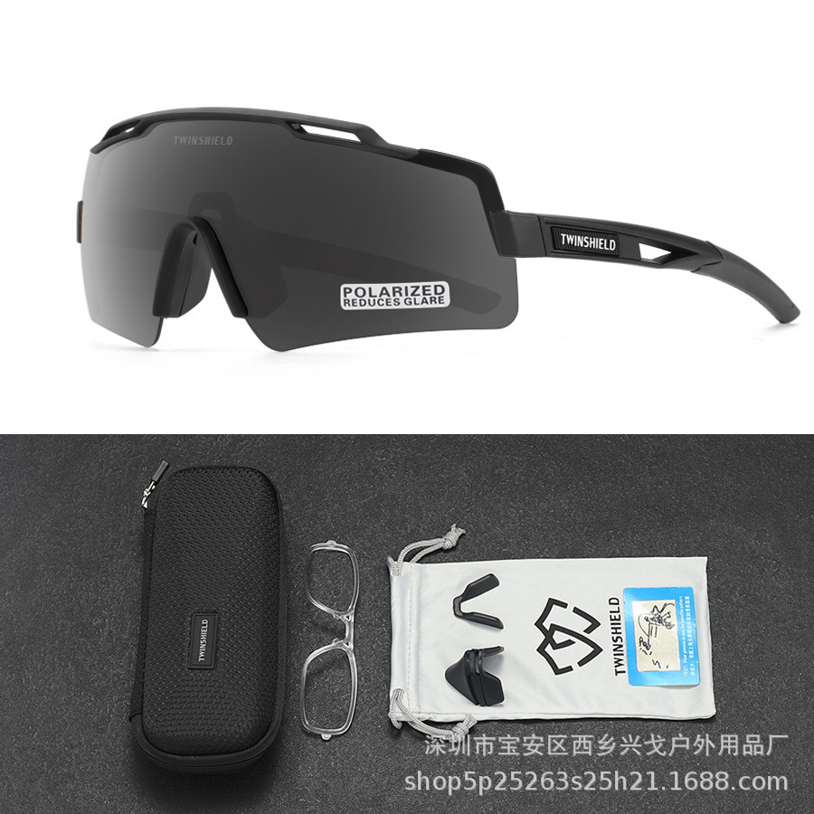 TWINSHIELD running sunglasses, female marathon sports glasses, male road bike fishing glasses