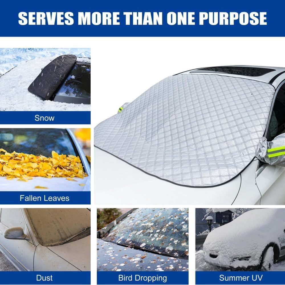 Cross-border vehicle snow cover upgrades nine magnetic snorkels carrying snow against Amazonian cotton-heated winter freezer hoods