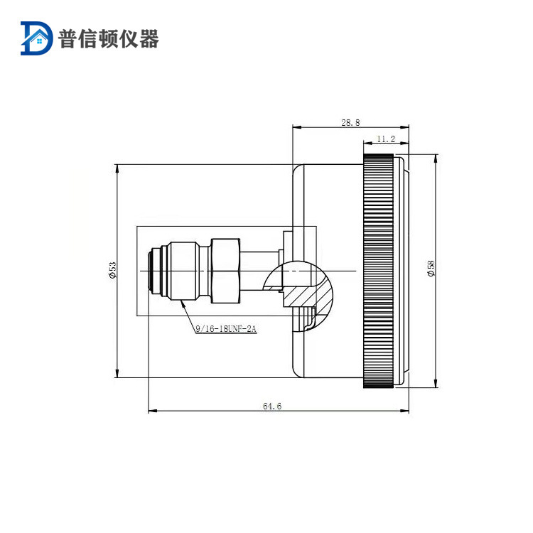 VCR高纯压力表全不锈钢洁净气体压力表0~1.0Mpa替代威卡UHP压力表