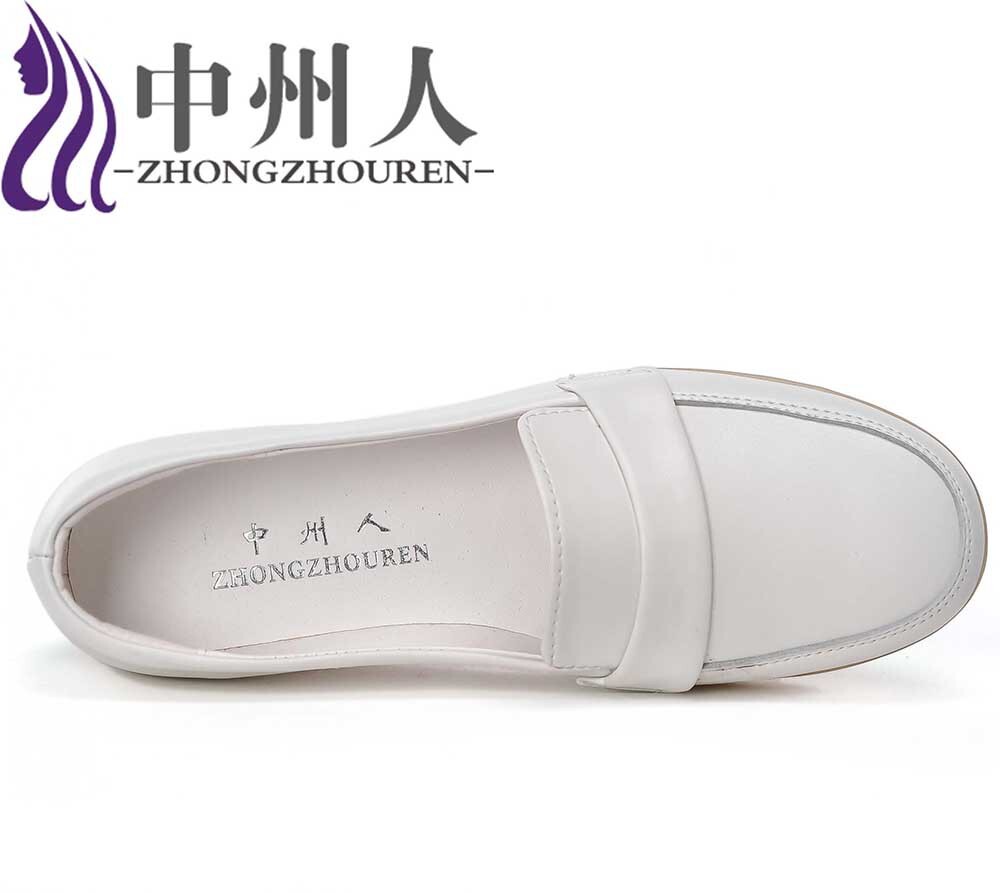 Nurses' shoes white women's 2021 new Korean-style hospital flat slopes and skit-proof stench bovine.