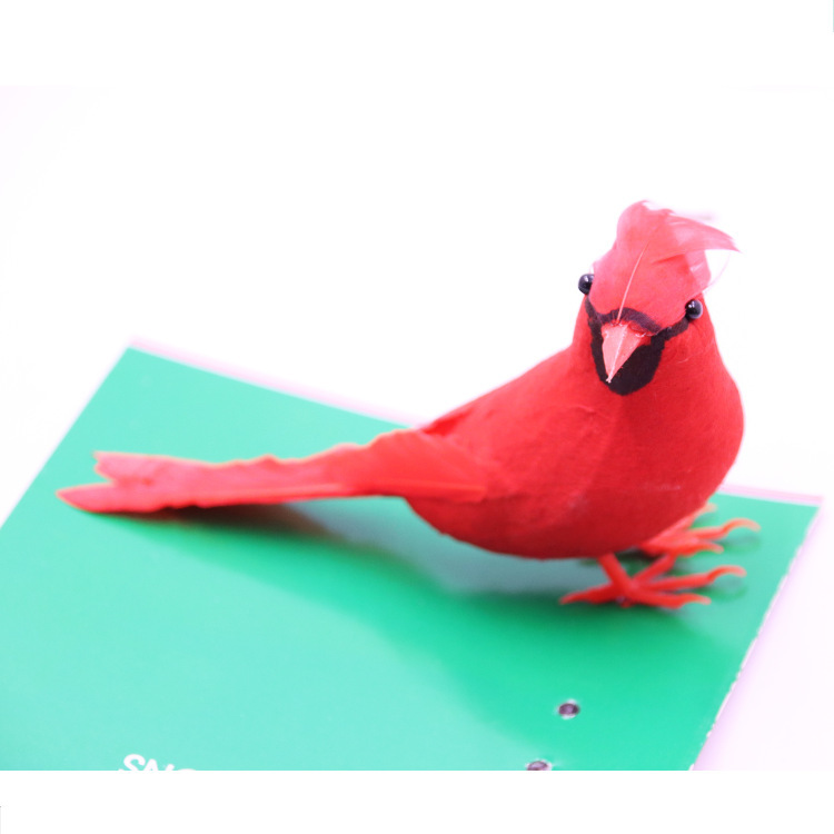 공장 거품이 일면 redbird는 크리스마스 redbirds, handmade gardening 및 gardening redbirds를 위한 장비를 서 있습니다.