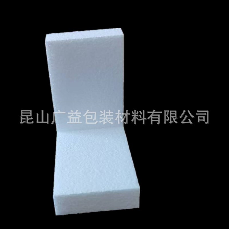 Collapse-proof side-packaging materials for eps-side protection L-hand-angled foam